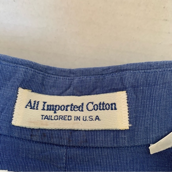 Classic Blue Dress Shirt for Men Jules Pilch Size 17-33 - Picture 9 of 10